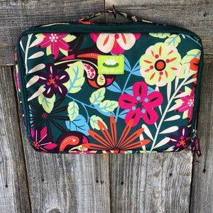 Lily Bloom Laptop case zip Gray Floral